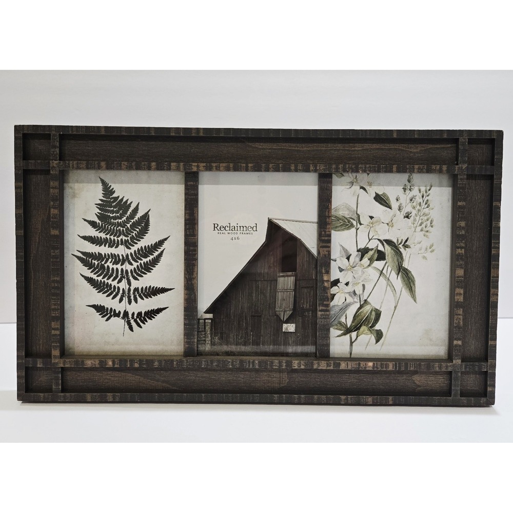 Reclaimed Frames 3 In 1 Wood Frame 4 x 6 Pictures Free Standing Or Wall